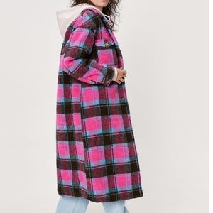 Nastygal teddy maxi shacket